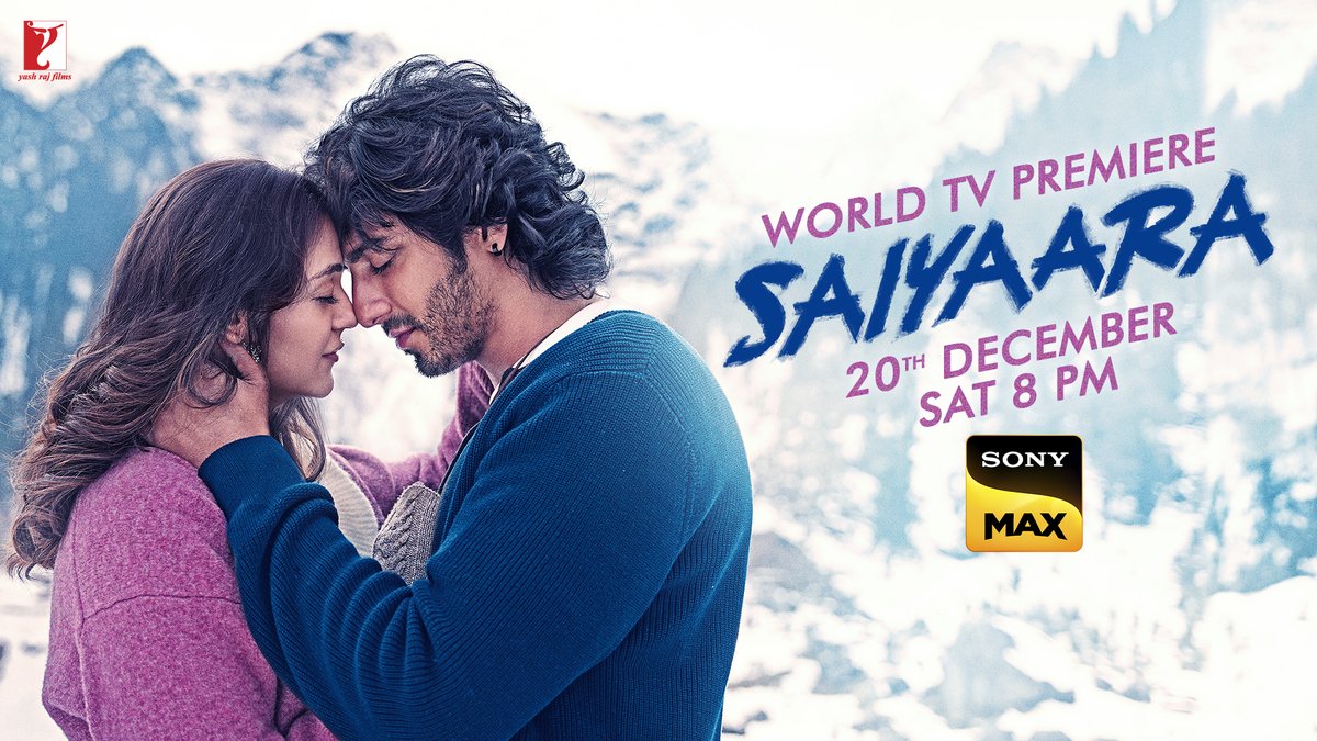 A love story that will stay with us “forever and ever and ever” ❤️ Watch the World Television Premiere, of Saiyaara, tomorrow, 20th December at 8 PM, only on Sony MAX. #AhaanPanday | #AneetPadda | Mohit D Suri | #AkshayeWidhani | Sony MAX | #SaiyaaraOnSonyMAX