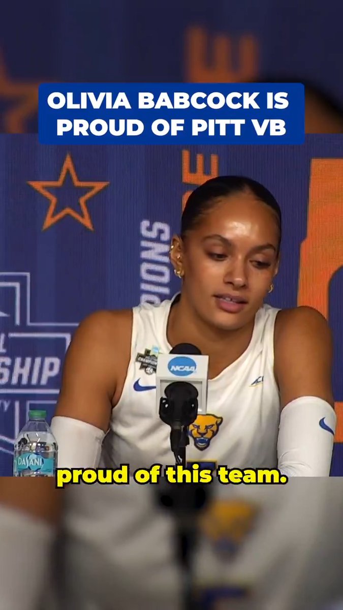 "This is the last time I get to play with my best friend. So yeah, it hurts a little harder this year." 😢 Olivia Babcock reflects on the season and says she's proud of her Pitt Volleyball team. #NCAAWVB