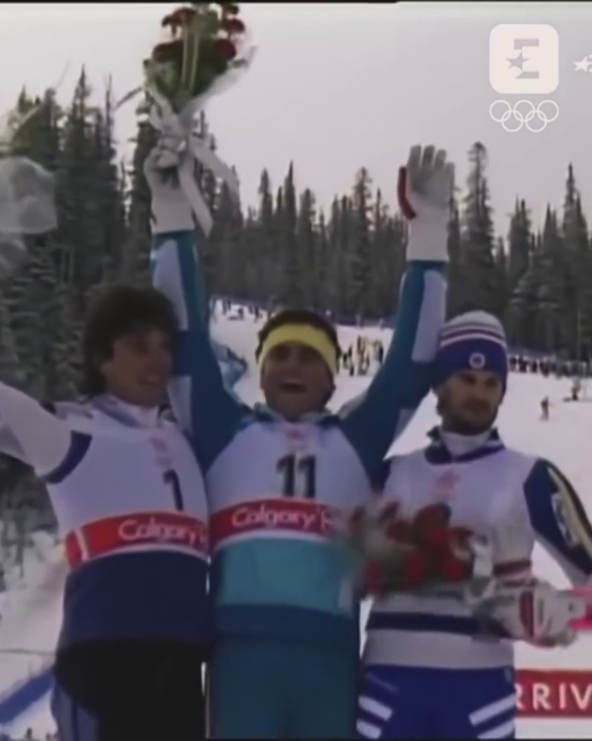 Solo Alberto Tomba è riuscito a fermare il Festival di Sanremo 😎 Quasi 38 anni fa, l’oro olimpico nello slalom di Calgary che bloccò l’Italia intera in quel mitico 27 febbraio 1988 💙🇮🇹🥇 Tanti auguri di buon compleanno Albertone 🥳
