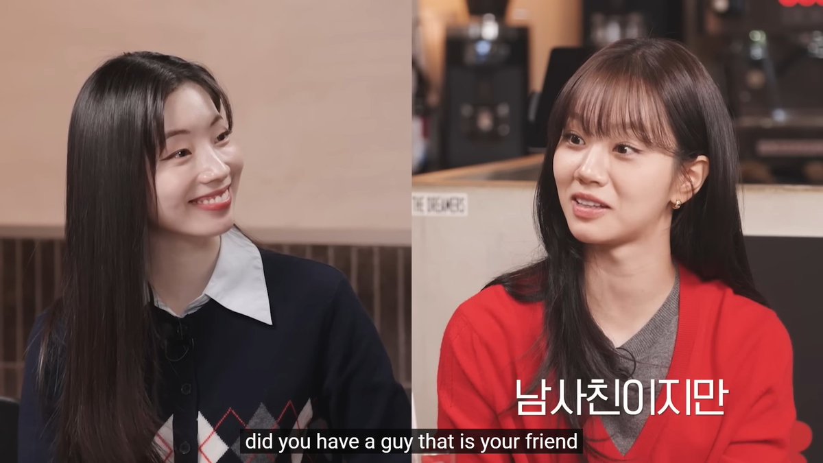 Hyeri trying to find out if Dahyun ever had a close guy friend and she denied it immediately 😭