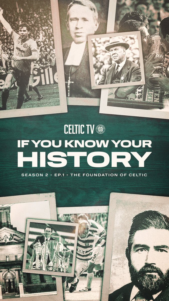 📺 If You Know Your History returns for Series 2: The Foundation of Celtic. From Brother Walfrid’s origins to the birth of the club at St Mary’s in the Calton. 🎬 Episode 1 is FREE to watch now on #CelticTV, and you can stream the full first series too. Celtic Football Club🍀