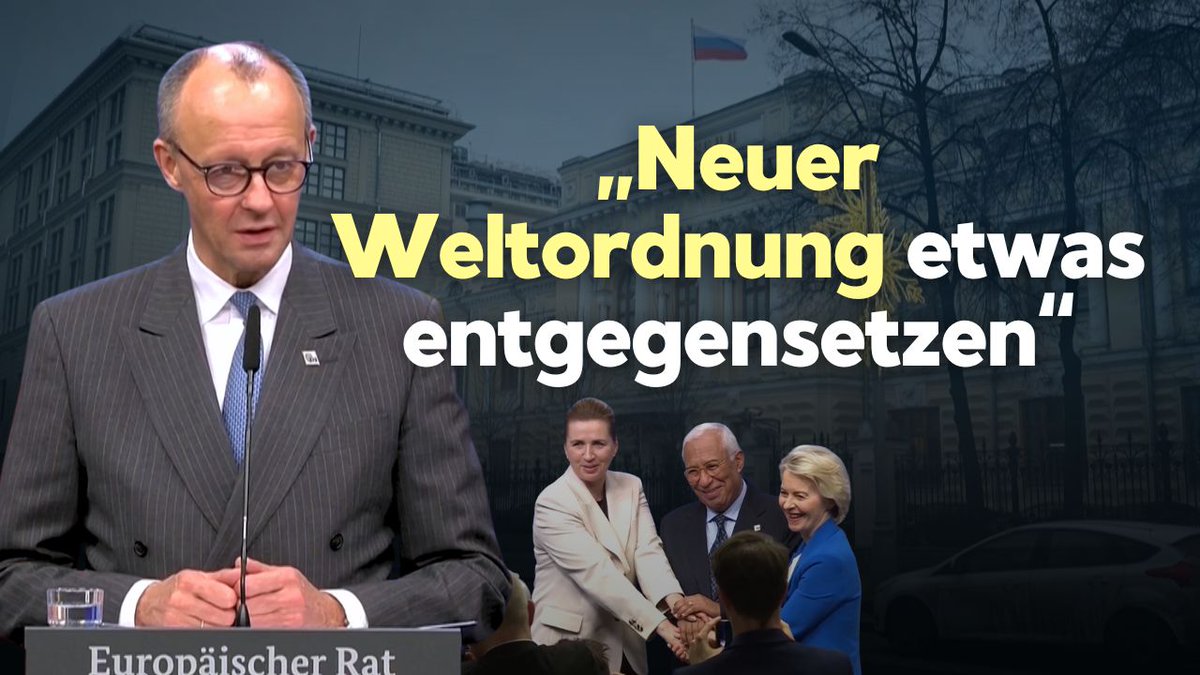 Nach stundenlangen Verhandlungen beim EU-Gipfel in Brüssel hat man sich auf ein neues Hilfspaket über 90 Milliarden für die Ukraine geeinigt. Merz: „Wir wurden mit der Frage konfrontiert, ob wir wirklich die Herausforderung der Geopolitik verstanden haben. Haben wir die Provokation einer neuen Weltordnung wirklich gesehen und haben wir etwas entgegenzusetzen? Und ich will darauf sagen: Die Antwort ist eindeutig ja. Europa hat verstanden, dass die Stunde geschlagen hat. Europa hat eine Demonstration seiner Souveränität abgeliefert.“