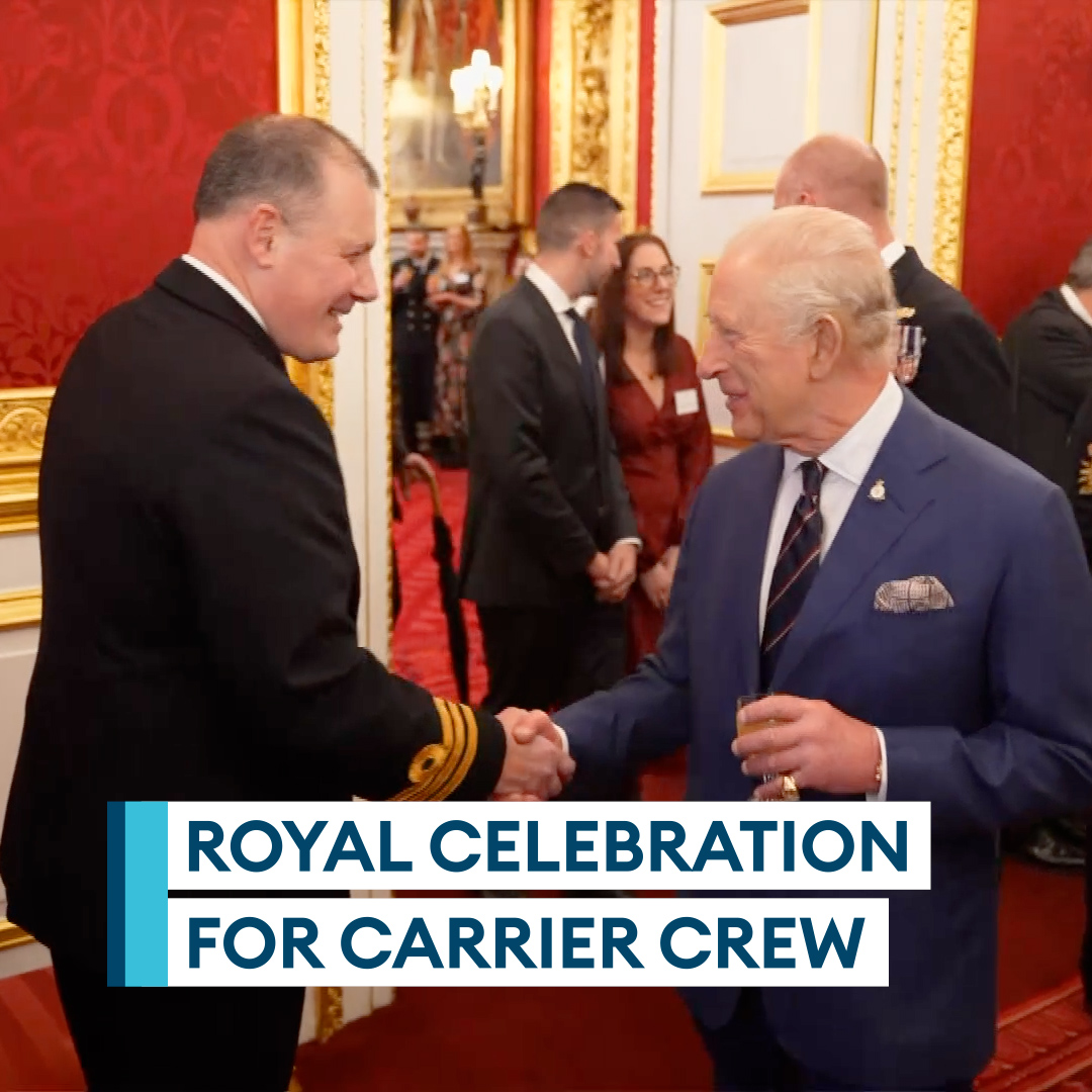 A royal reception👑 @royalfamily After the success of an eight-month mission in the Indo-Pacific, the King and Queen hosted the crew of HMS Prince of Wales (HMS Prince of Wales) at St James's Palace to celebrate #OperationHighmast