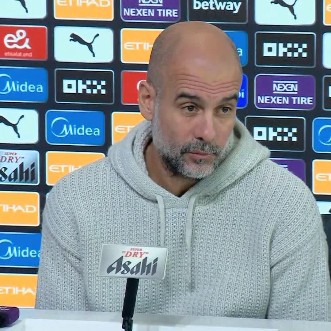 "I have 18 months. I am so delighted and happy" 😃 Pep Guardiola responds to being asked whether he will see out the remainder of his contract at Manchester City 📃