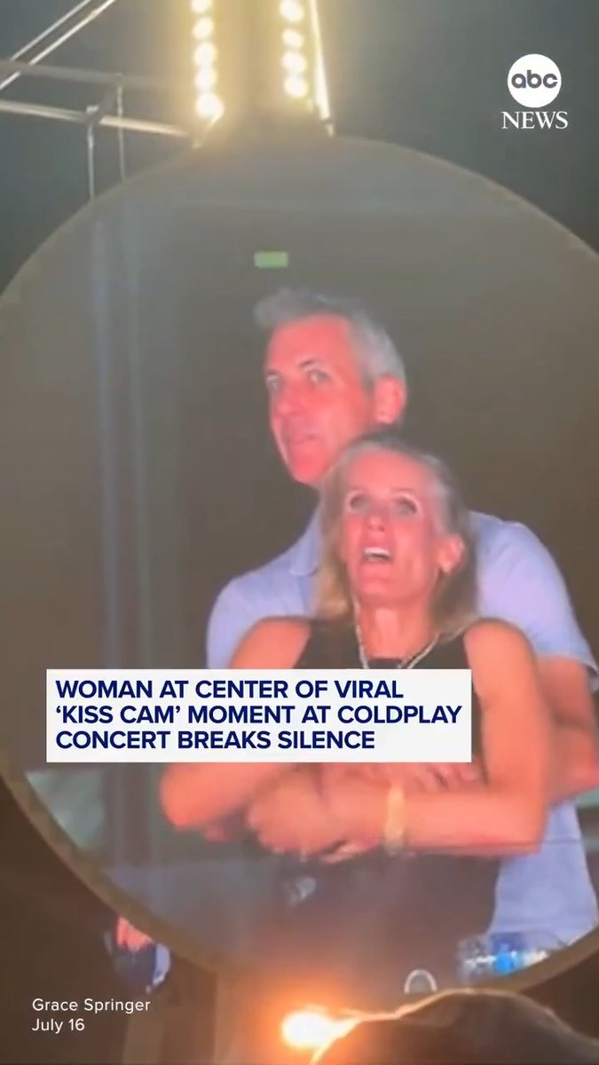 Kristin Cabot, the woman at the center of the viral "kiss cam" moment at a Coldplay concert earlier this year, is speaking out for the first time. ABC News News' Morgan Norwood reports.