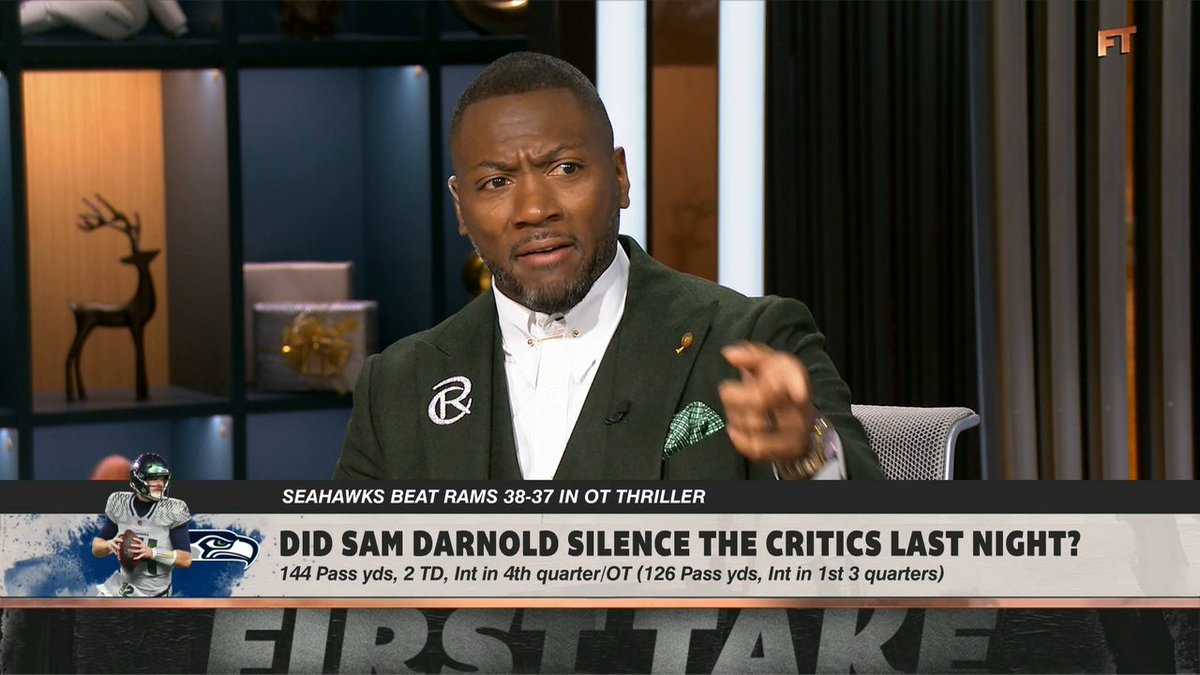 "No. If anything Sam Darnold's critics are louder, but he might've silenced the critics in his head." Ryan Clark on if Sam Darnold silenced his critics after his comeback win against the Rams ✍️