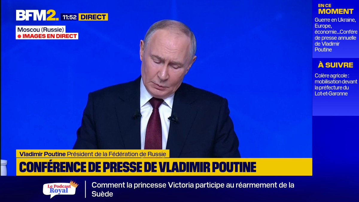 Vladimir Poutine: "Nous ne considérons pas que nous sommes responsables des morts [en Ukraine], ce n'est pas nous qui avons commencé la guerre" #BFM2