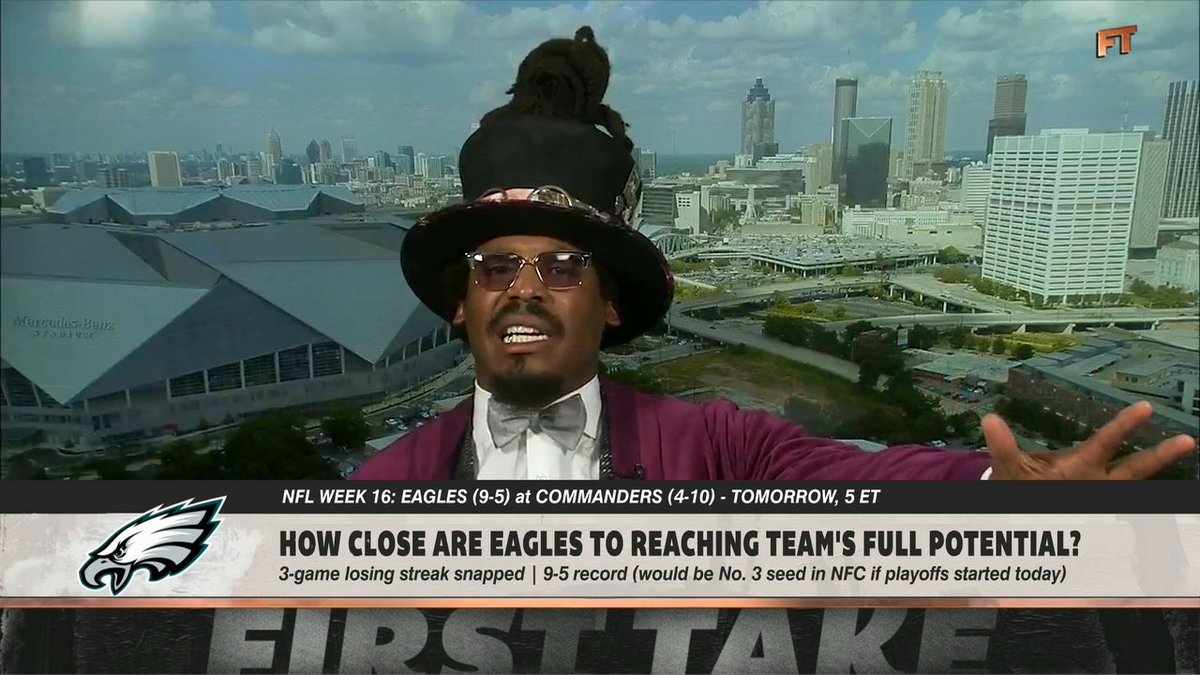 "They ain't close. ... Philadelphia is a team that still has a lot to prove not only to the world, but to themselves." Cam Newton on how close the Eagles are to reaching their potential ๐