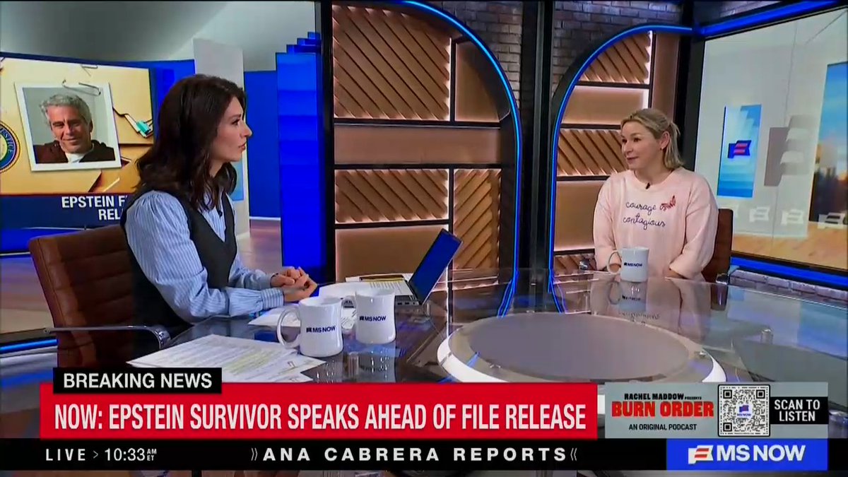 Epstein survivor Danielle Bensky: I just read Todd Blanche's statement saying that we're going to see more in the coming weeks. That makes me really nervous. We had hoped that we would see everything today, and the fact that we still haven't seen anything feels nerve-wracking.