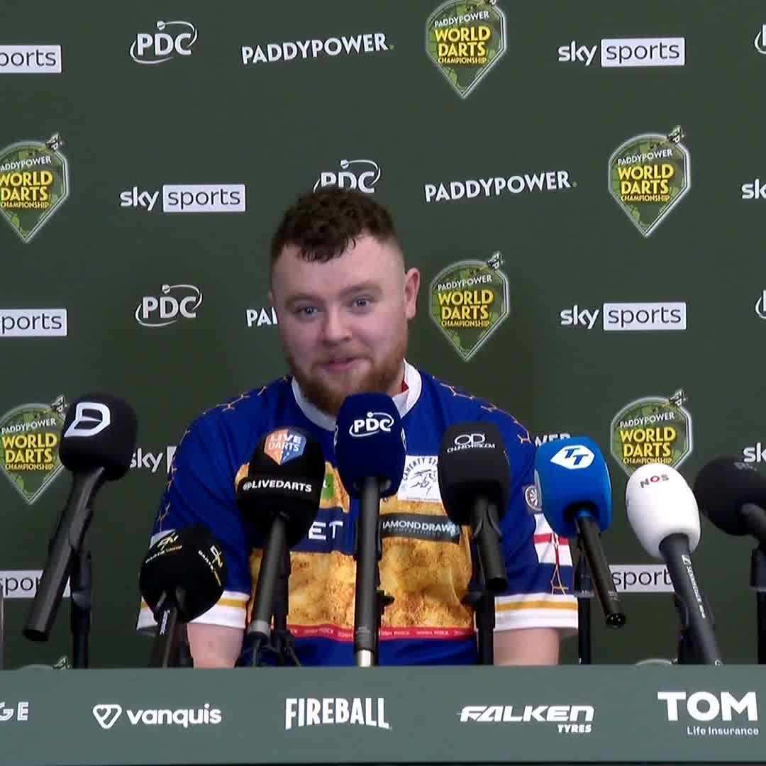 🗣️ "I will not be performing like that, I assure you." Josh Rock vows to produce an improved showing in Round Two, following a hard-fought opening victory against Gemma Hayter! #WCDarts