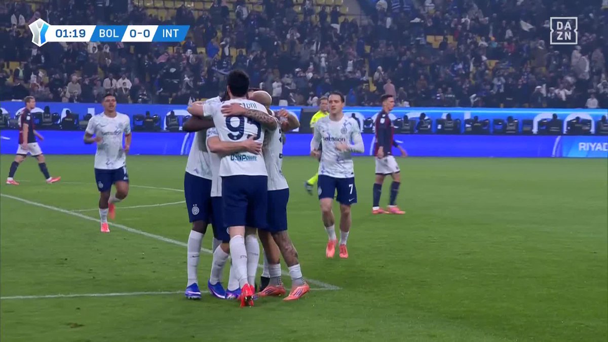 LA TORMENTA PERFECTA DEL INTER 💥 Bastoni y Thuram tardan poco más de un minuto en castigar al Bolonia 🔥 ¡Disfruta de la #Supercoppa de Italia en #DAZN! 🏆 🇮🇹