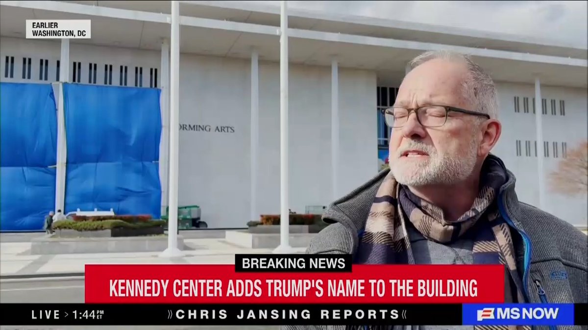 DC resident on Trump putting his name on the Kennedy Center: "We should all be shocked that a convicted felon, a thug, and by all means a grifter has just stuck his name on top of a national monument."