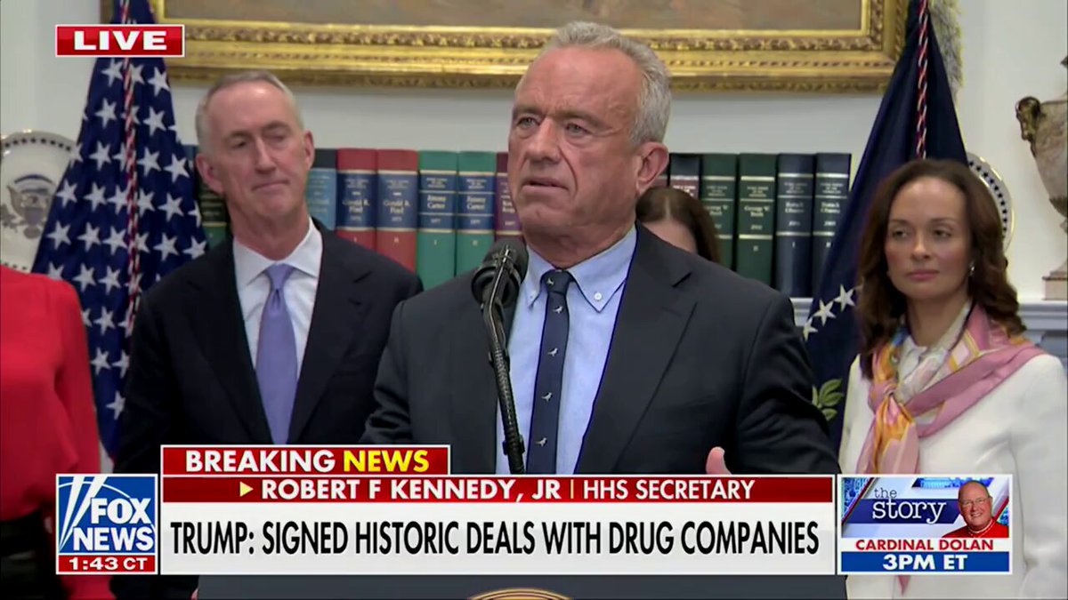 .Robert F. Kennedy Jr on Most Favored Nations Drug Pricing: "We were paying for all of the innovation in this country, and yet the rest of the world was free riding on it. And President Trump told me and Dr. Oz at the beginning of this term, this is what I want you to do."