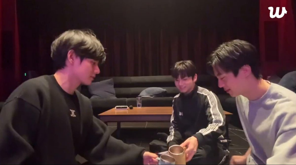 [Traditional liquor] 🍶 🐹How was the traditional liquor I gave you today? 🐇It was delicious!! Really delicious! 🐻👍I kept drinking only that! 🐹There’s a master named Park Rok-dam. Someone I filmed content with. 🐻His name sounds like someone who lives in the mountains! 🐹It’s similar to Baekrokdam, right? This is the liquor he made. If you ask, I’ll give you a few bottles. 🐻I’d love that! 🐹He sent it as a gift to me. 🐻My parents love it. 🐇Thank you. 🐹I didn’t say I’d give any to Jungkookssi. 🐇Thank you. 🐹I’ll give some to Jungkookssi too. 🐇Thank you. 🐇Jin hyung, you have to sing! 🐇Just imagine how much ARMY want to hear it! 🐹If I sing, I think it’ll be a problem! 🐇Aieee!! #JIN #JinxIGIN IGIN 아이긴