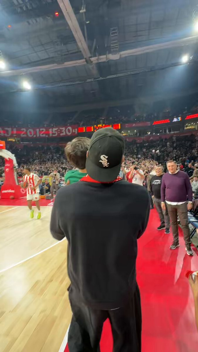 Crvena zvezda fan favorite Quincy Miller (Quincy Miller) is in the house for the game against Virtus 🤩