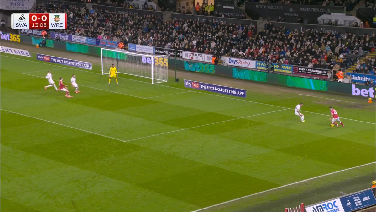 It's a nightmare start for Swansea as Cameron Burgess heads the ball past his own goalkeeper to give Wrexham the lead 😬