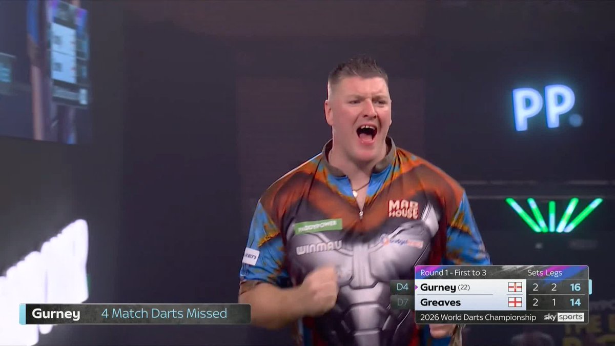 GURNEY TAKES OUT BEAU! What. A. Match. 🔥 Daryl Gurney finishes the job against Beau Greaves, as the Northern Irishman survives a dart at double to win 3-2 in an incredible contest! 📺 #WCDarts | R1
