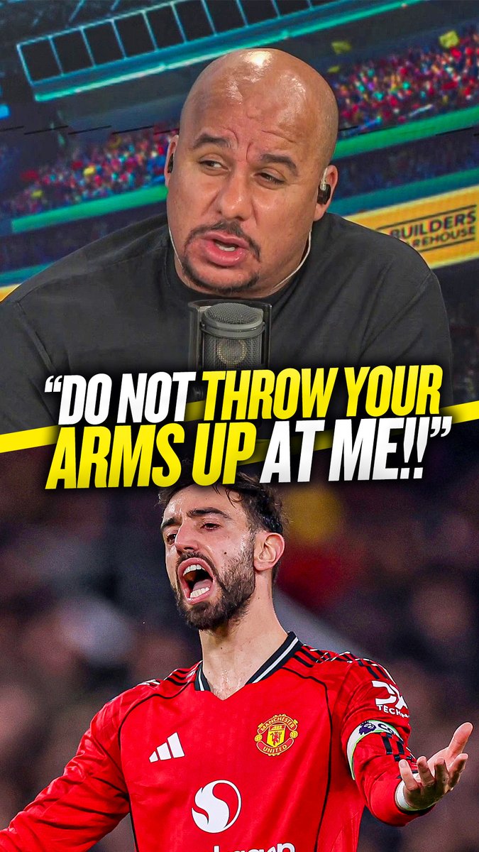 🤦‍♂️ "I've seen Bruno give the ball away and moan at the player when it's his fault!" 😡 "The fans see that and you're making me look bad! Keep your arms down!" Gabby Agbonlahor hates the way Bruno Fernandes is constantly moaning at teammates as #MUFC captain! 😤