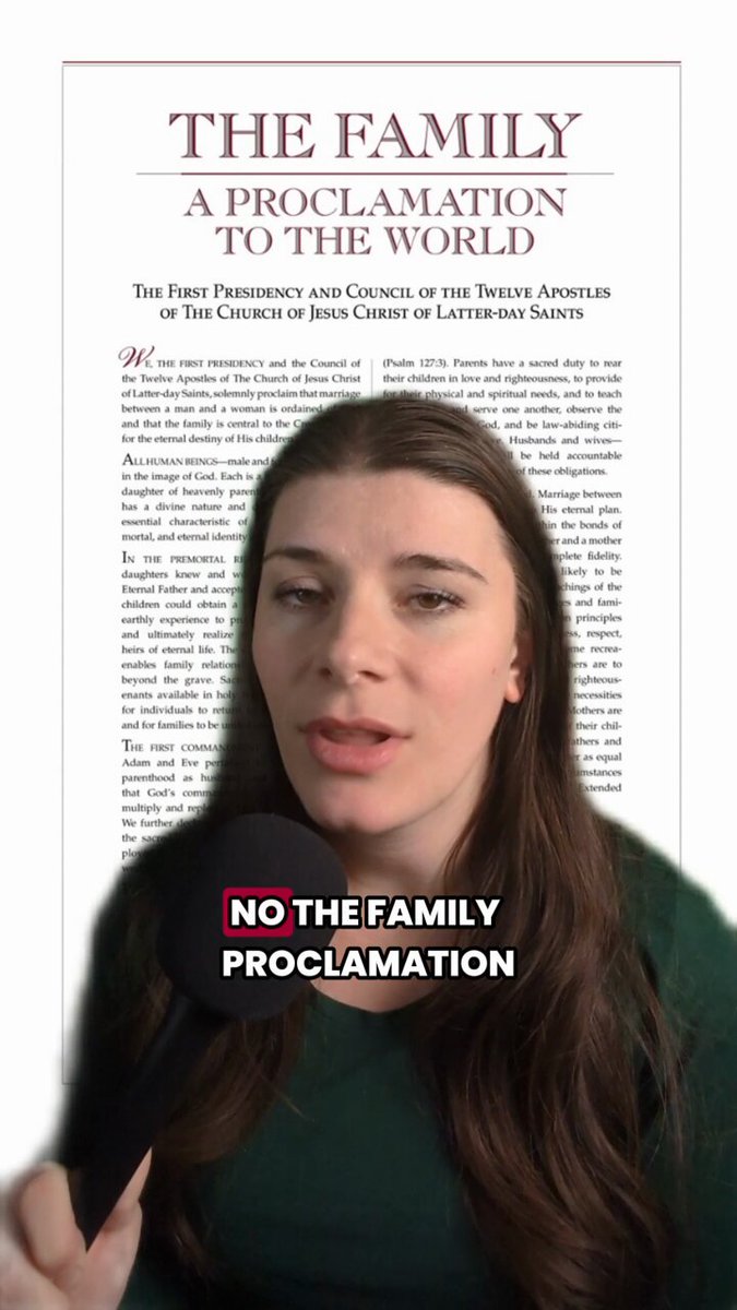 No, the Family Proclamation is not a legally-motivated document of policy, it contains eternal doctrine.