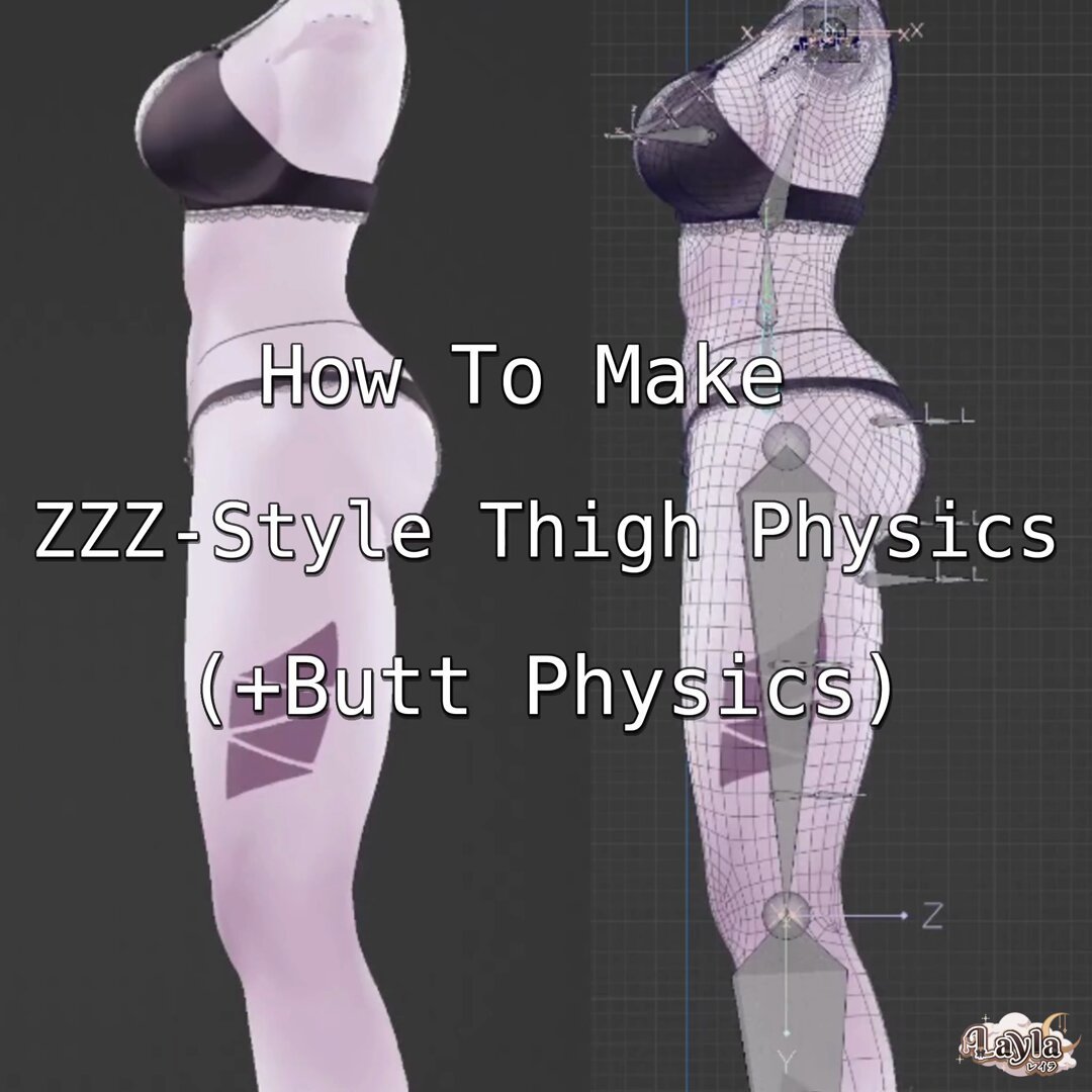 ZZZ models have such great jiggle physics, so I studied them! 💫 How to make ZZZ-style thigh jiggles in Blender (+Butt physics)