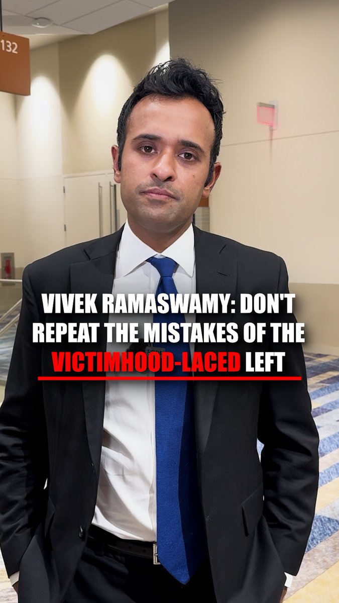 'WE'RE NOT VICTIMS': Vivek Ramaswamy calls out the internal divide in the GOP and issues a warning: Conservatives can’t repeat the mistakes of the "victimhood-laced left." “We’re not victims. That’s left-wing stuff.”