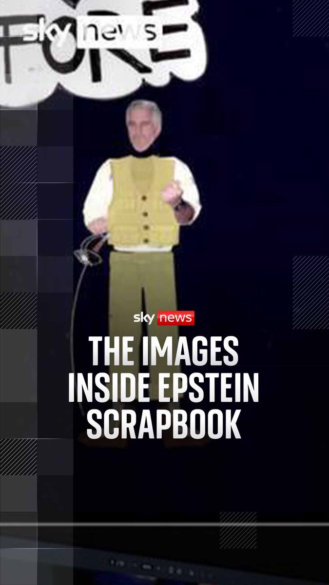 As the Epstein files drop, Sky's Mark Stone takes you through what appears to be a scrapbook. Epstein is featured wearing a face mask and surrounded by young women and girls.