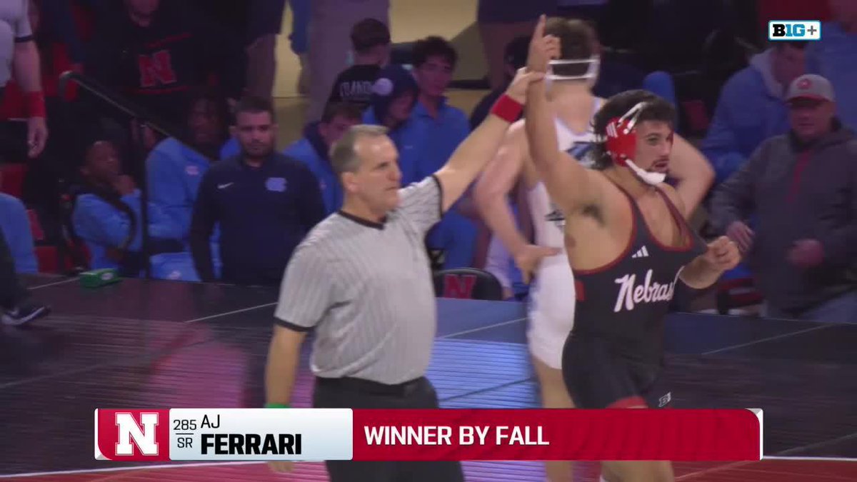 AJ Ferrari gets the pin ‼️ Nebraska Wrestling Subscribe/watch on B1G+