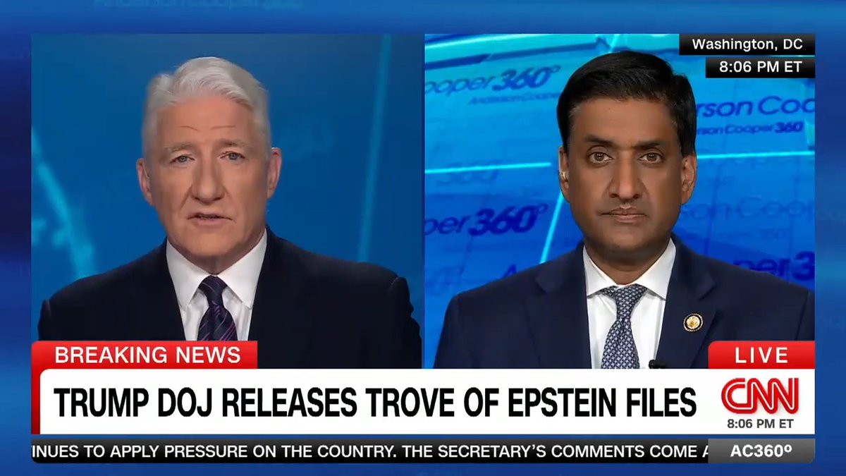The Justice Department has released some of the documents that it has to reveal under the Epstein Files Transparency Act, and the authors of that bill say that DOJ failed to comply with the law. "This thing is not over until those documents get released," says Rep. Ro Khanna.