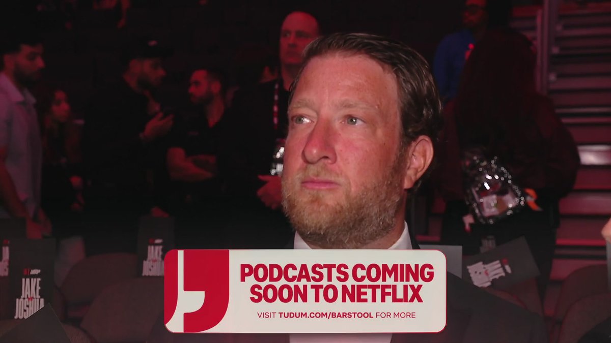 Dave Portnoy in the house for #JakeJoshua 🥊 @BarstoolSports video podcasts coming to Netflix in 2026 👀
