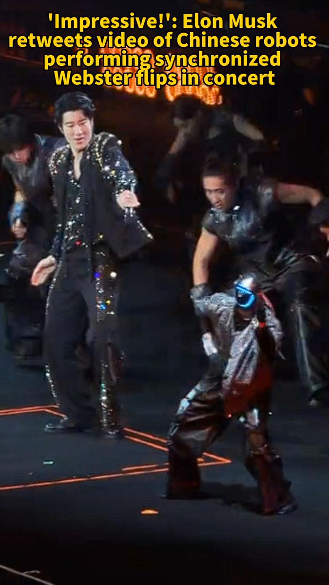 Watch as China's Unitree robots took the stage alongside singer Wang Leehom and dancers, performing synchronized and complex dance moves along with flips during a December 18 concert. Elon Musk retweeted the video and praised it as "impressive."