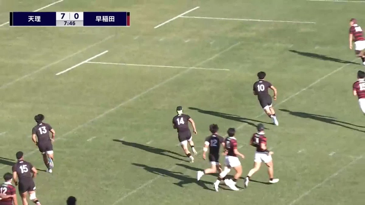 / 発想が光る✨ \ 早稲田大学 服部亮太選手の意表を突くキックから 田中健想選手がトライ🔥 🏉全国大学選手権 25/26 準々決勝 #天理大学 🆚 #早稲田大学 📺J SPORTSオンデマンドでLIVE配信中