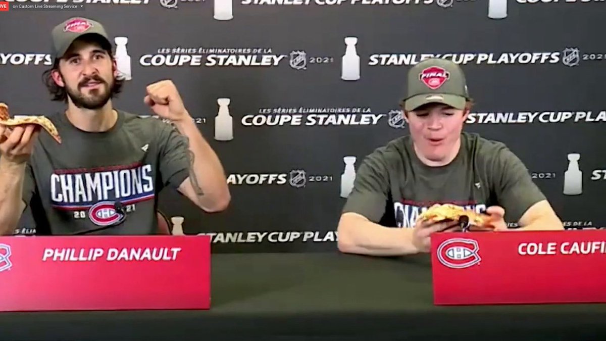 Get the pizza ready, Canadiens Montréal fans 🍕 (🎥: Sportsnet)