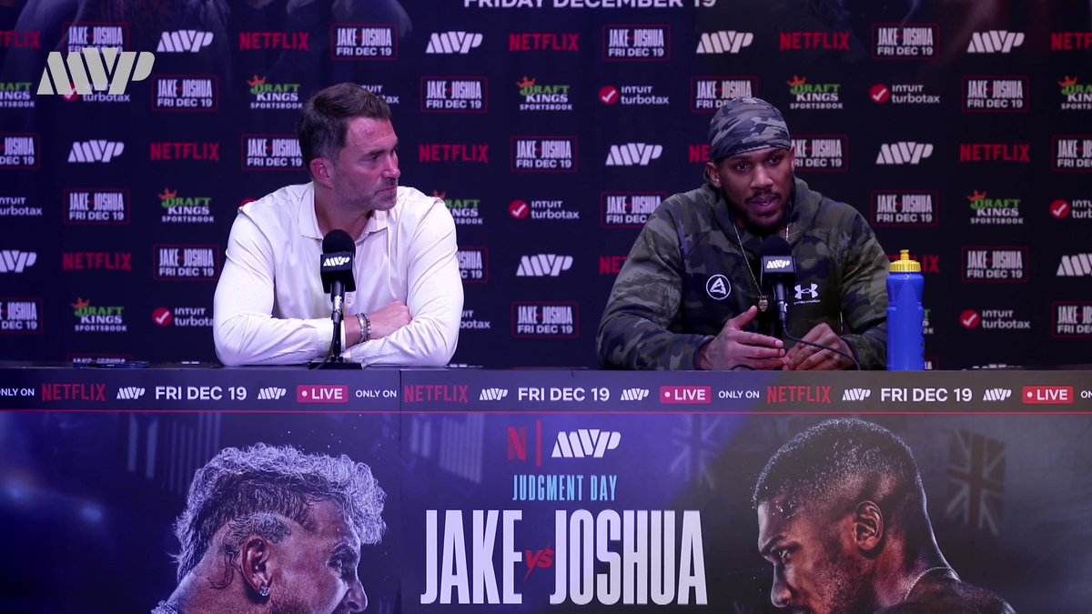 Anthony Joshua on Jake Paul: “Unless you have that instinct, you will never be a good fighter. … Jake has spirit, he has some heart. He tried his best, and I tip my hat off to him. A lot of fighters haven’t got in the ring with me, and Jake did.” 🗣️ #JakeJoshua