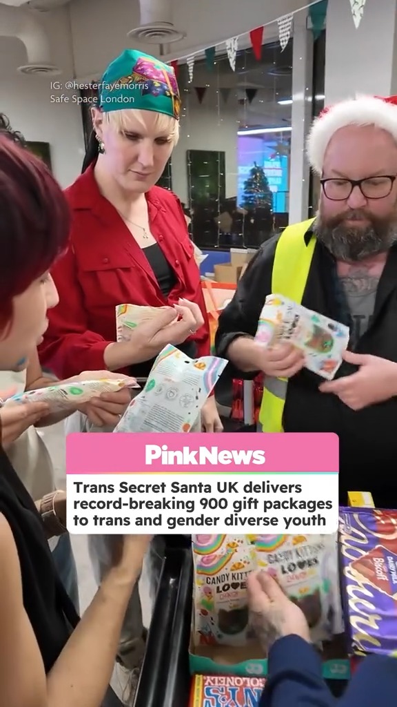 Trans Secret Santa UK delivered a record-breaking 900 gift packages to trans and gender diverse youth over the weekend. The community project by Trans+ Solidarity Alliance, now in its third year, has seen a record-breaking number of sign ups at the end of an especially tough year for the UK trans community.
