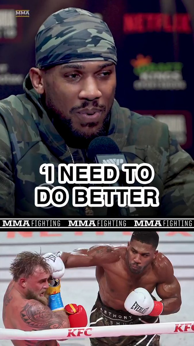 Anthony Joshua gives his honest assessment of his performance against Jake Paul: "I needed to do better. It's a win, but it's not a success. I expect more from myself."