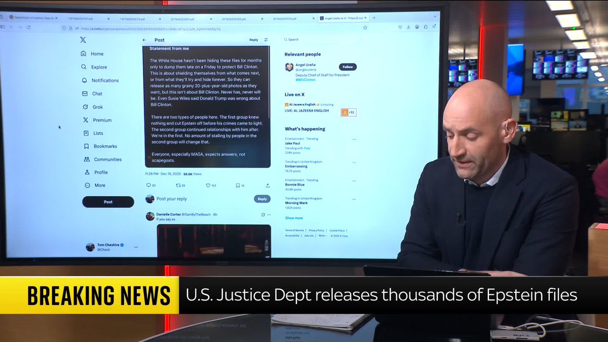 Thousands of files relating to criminal investigations into Jeffrey Epstein have been released, and there is more to come. The Sky News team is going through the documents one by one - Tom Cheshire reports. 📺 Sky 501 and YouTube