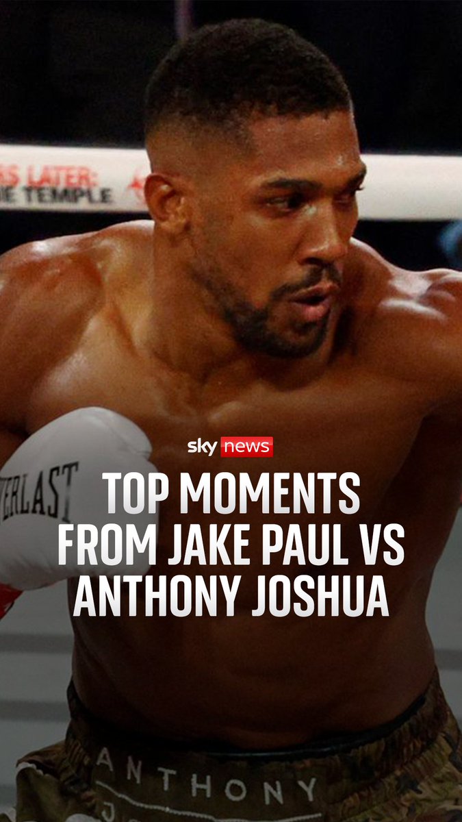 Watch the key moments as former heavyweight world champion Anthony Joshua beat YouTuber Jake Paul in their highly-anticipated boxing match. 🥊