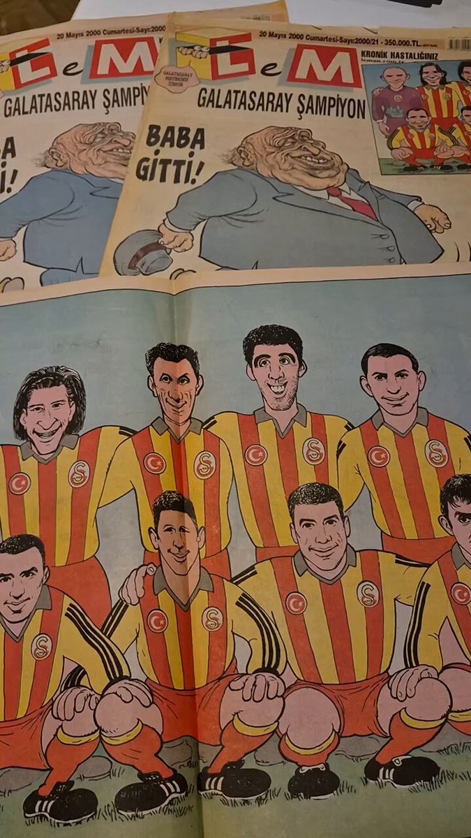 Leman Dergisi'nin çıkardığı 1999-2000 Galatasaray karikatürü