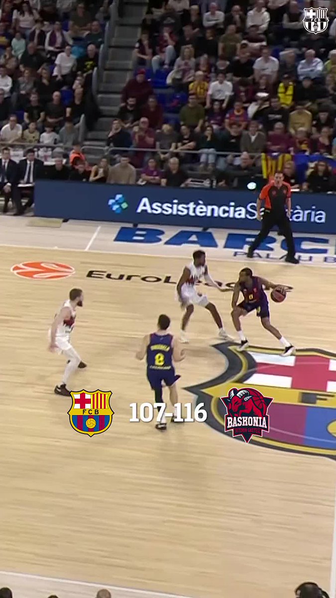 🥵 2a pròrroga ⏱️ 2:37 per al final 🏀 107-116 avall I la resta és història pura del Palau i de l'Eurolliga.