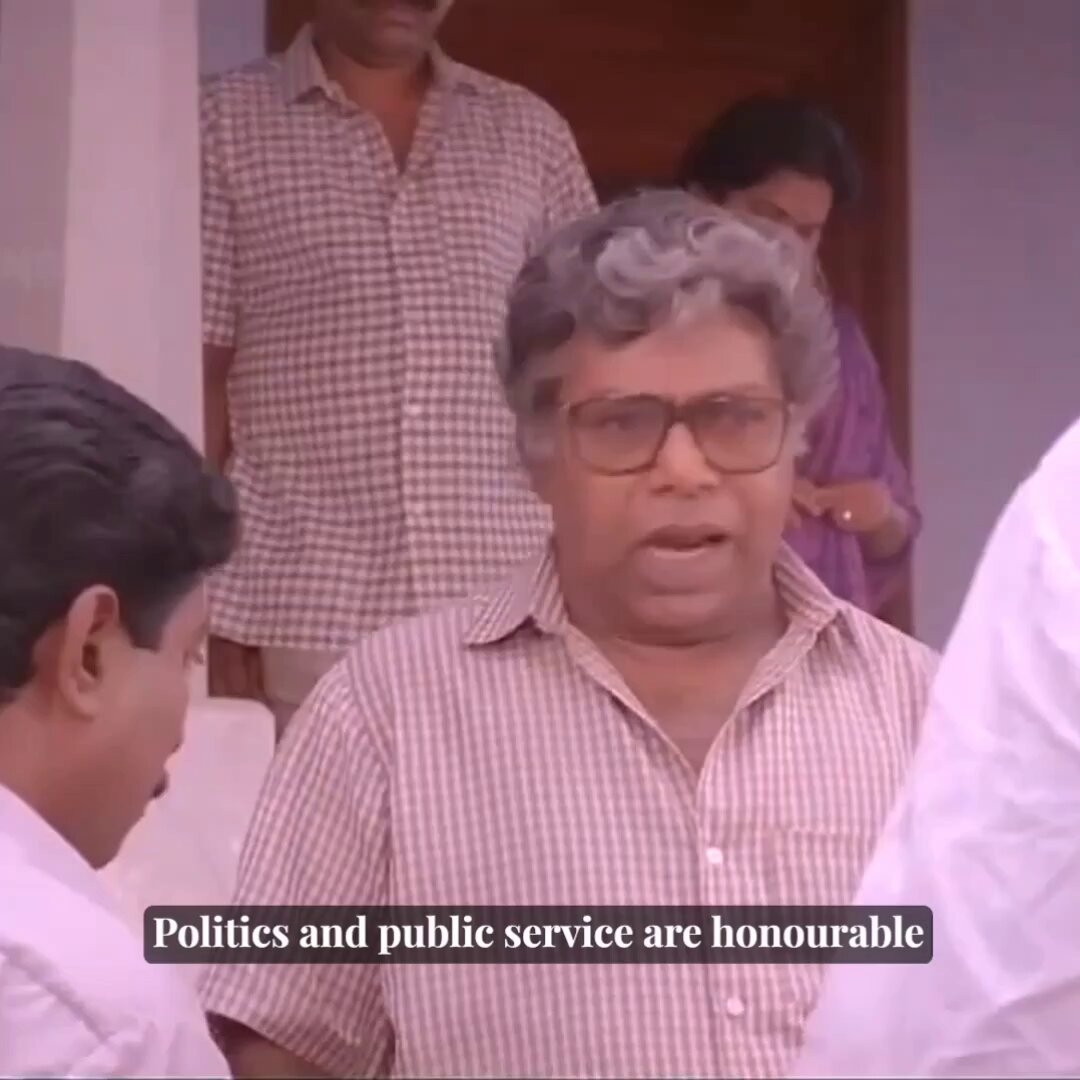 Remembering #Sreenivasan and the epic #Sandesham - rings true even today 🙏🏻