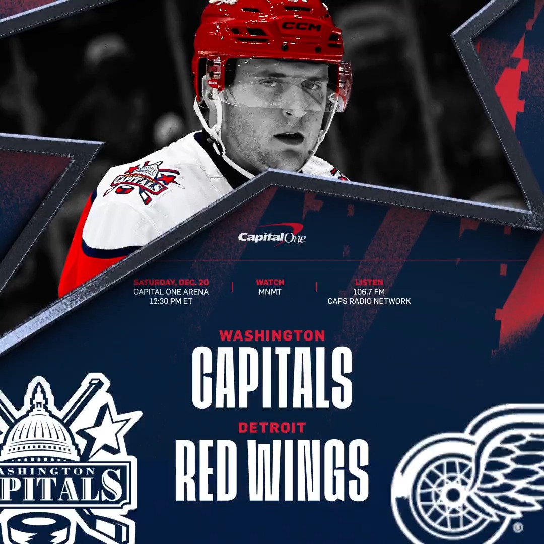 SCREAMING EAGLE GAMEDAY! The Capitals open a home-and-home with the Red Wings today at 12:30 PM on Monumental Sports Network #CapsWings preview: