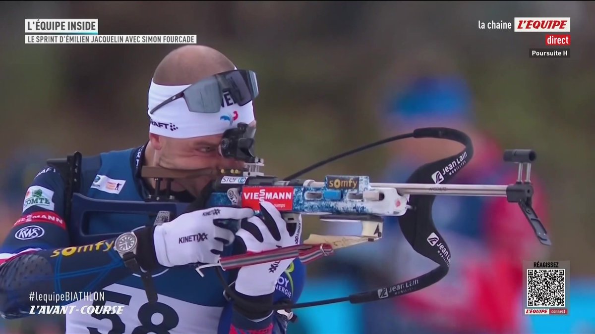 Mieux vaut ne pas être susceptible quand on est le coach d'Émilien Jacquelin 😂 Vivez son sprint aux côtés de Simon Fourcade ! Le biathlon c'est à suivre sur la chaine L'Équipe #lequipeBIATHLON
