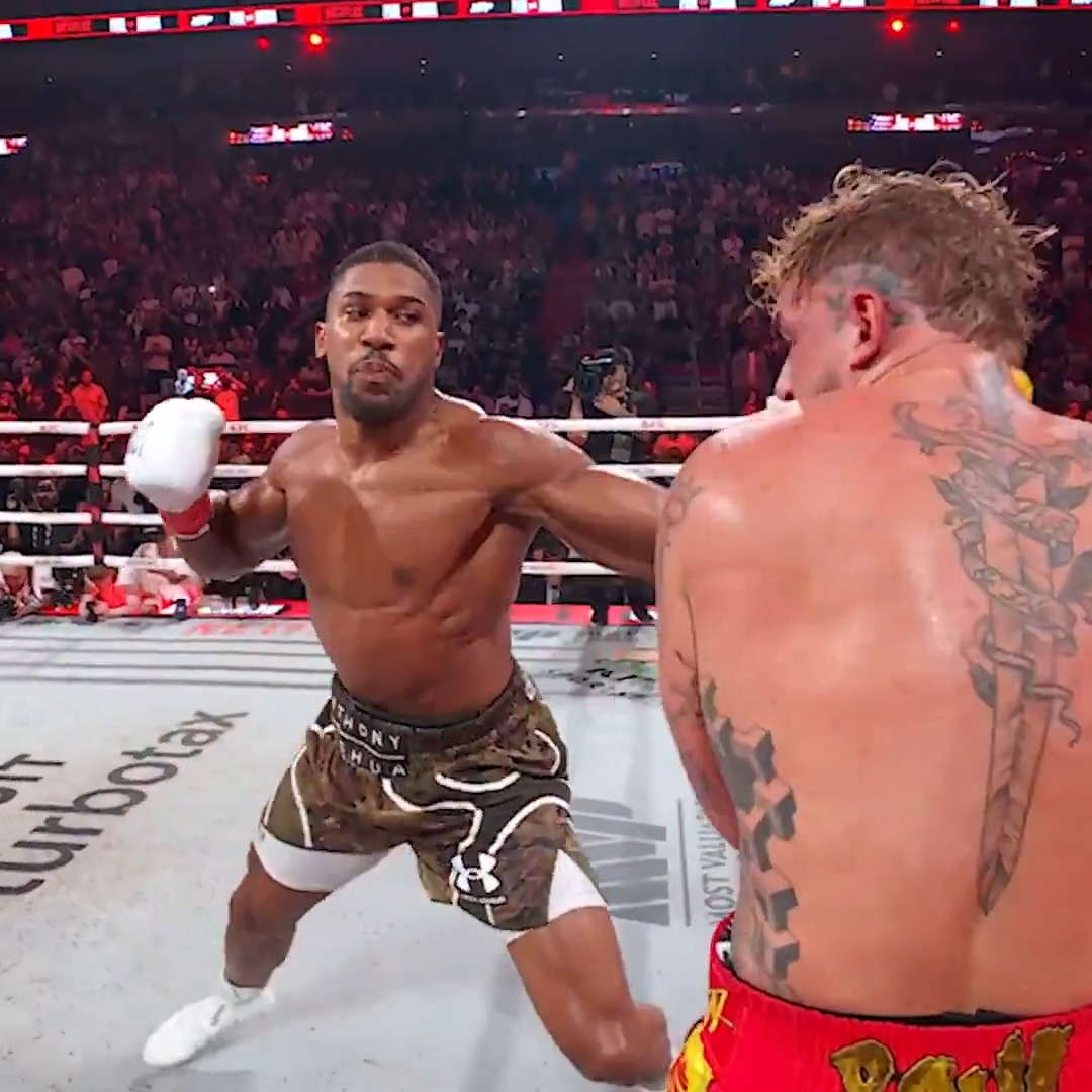 The end of the Jake Paul vs Anthony Joshua fight 🥊 #JakePaul #AnthonyJoshua
