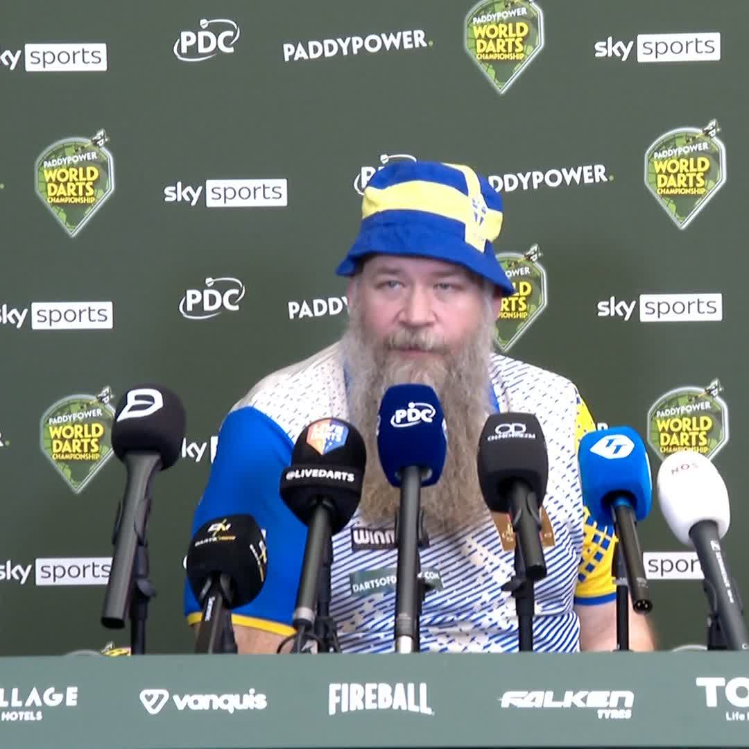 "I was a bit worried seeing his walk-on!" 😂 Swedish star Andreas Harrysson reflects on his convincing 3-0 win against crowd favourite Motomu Sakai! #WCDarts