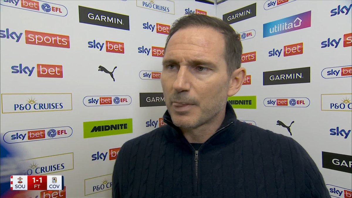 "That's how I am, heart on my sleeve" "I apologise for my language, maybe their stand will apologise for theirs" Frank Lampard responds to the post-match coming together between the two teams and staff 🎙️