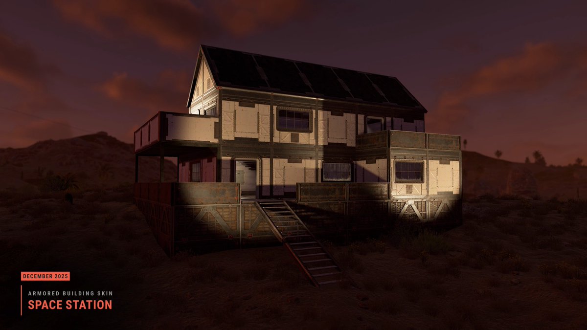 Introducing the new Space Station building skin. An armored tier building skin now available on the permanent store. 🧑🚀🏠🛰️ This building skin allows you to change the visuals of your armored tier base and keep your most valuable items secure inside the walls of this recovered command module. Get yours here: