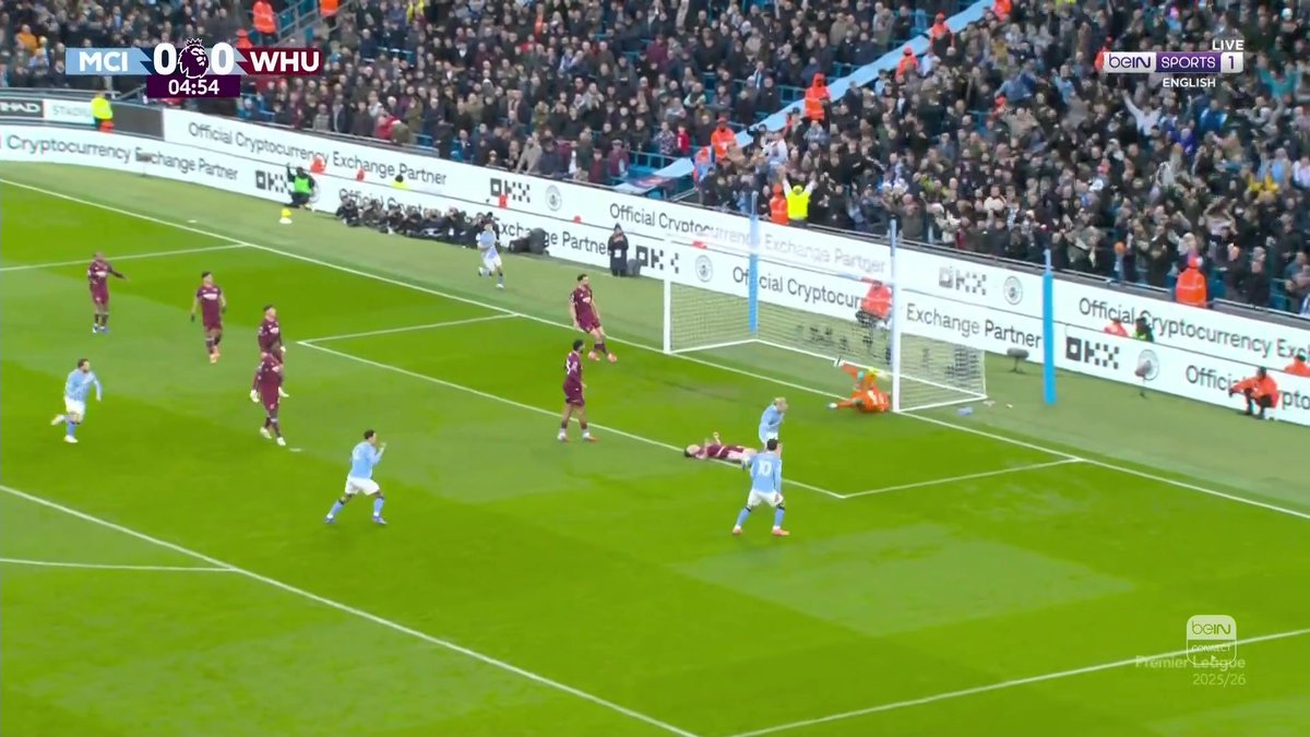 GOAL! Who else...? 🤖 Erling Haaland breaks the deadlock at the second time of asking! #beINPL #MCIWHU #MCFC