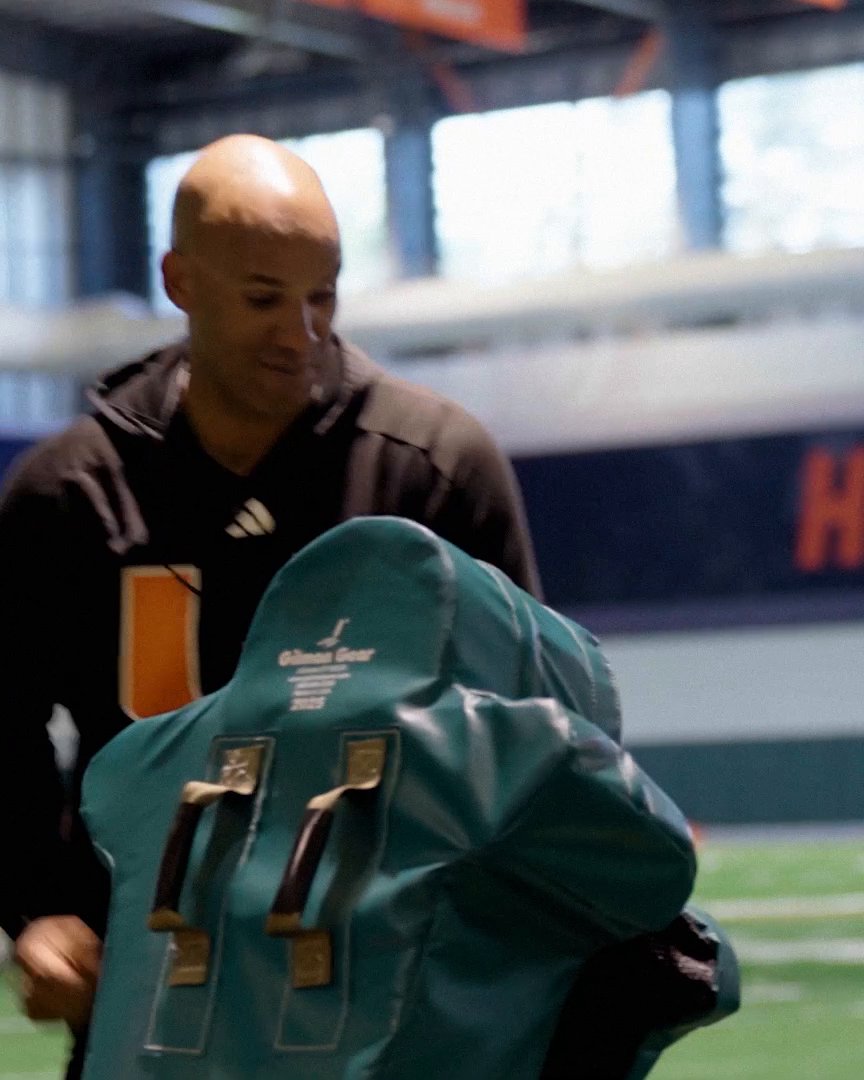 "I don't talk about me. I guess credibility is there because of my resume. But I'll never throw it in their face." As a coach, Pro Football Hall of Famer Jason Taylor, has the Canes defense wreaking havoc on college football in pursuit of a national championship. ( 🎤 Jen Lada)