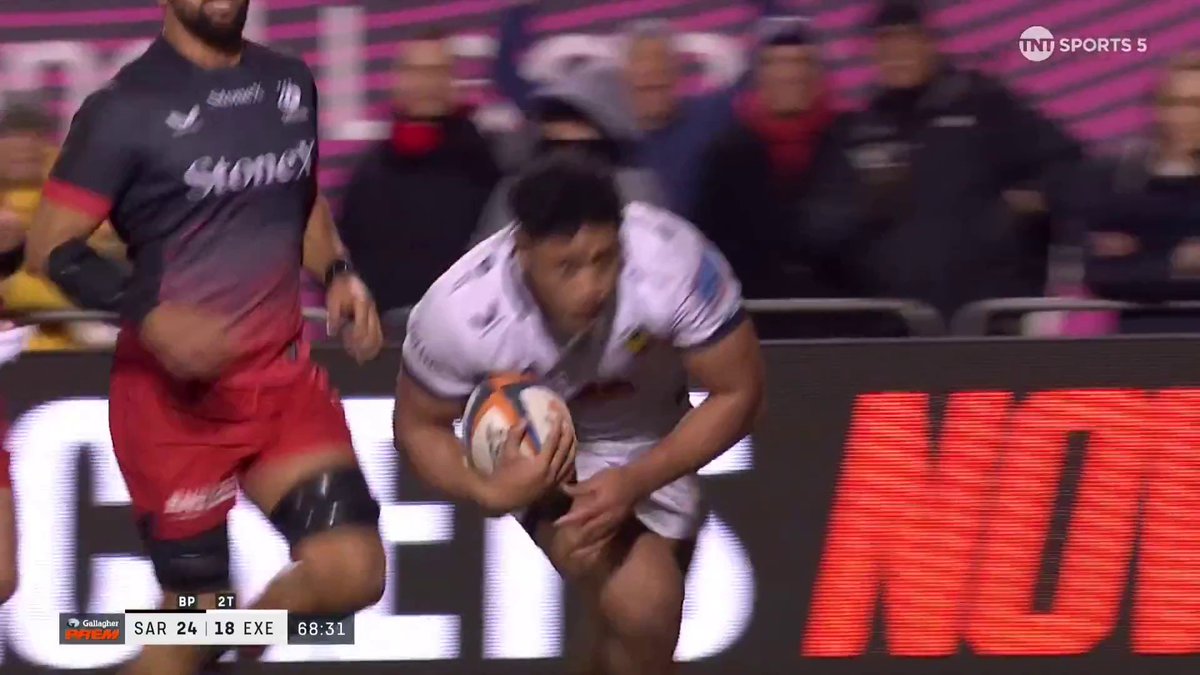North London silenced! Sensational work from Exeter Chiefs as Greg Fisilau steps to finish a beauty 🙌 📺 TNT Sports &amp; discovery+ UK