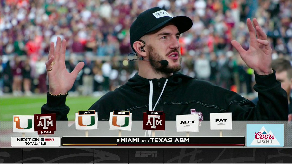 "Give me the Aggies by a million!" Alex Caruso is all in on Texas A&M beating Miami 😤